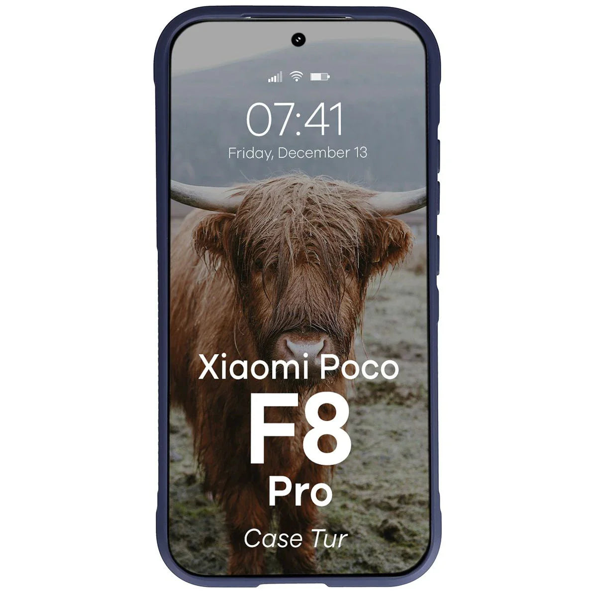 Robuste Handyhülle für Xiaomi POCO F8 Pro, Bizon Case Tur, Dunkelblau