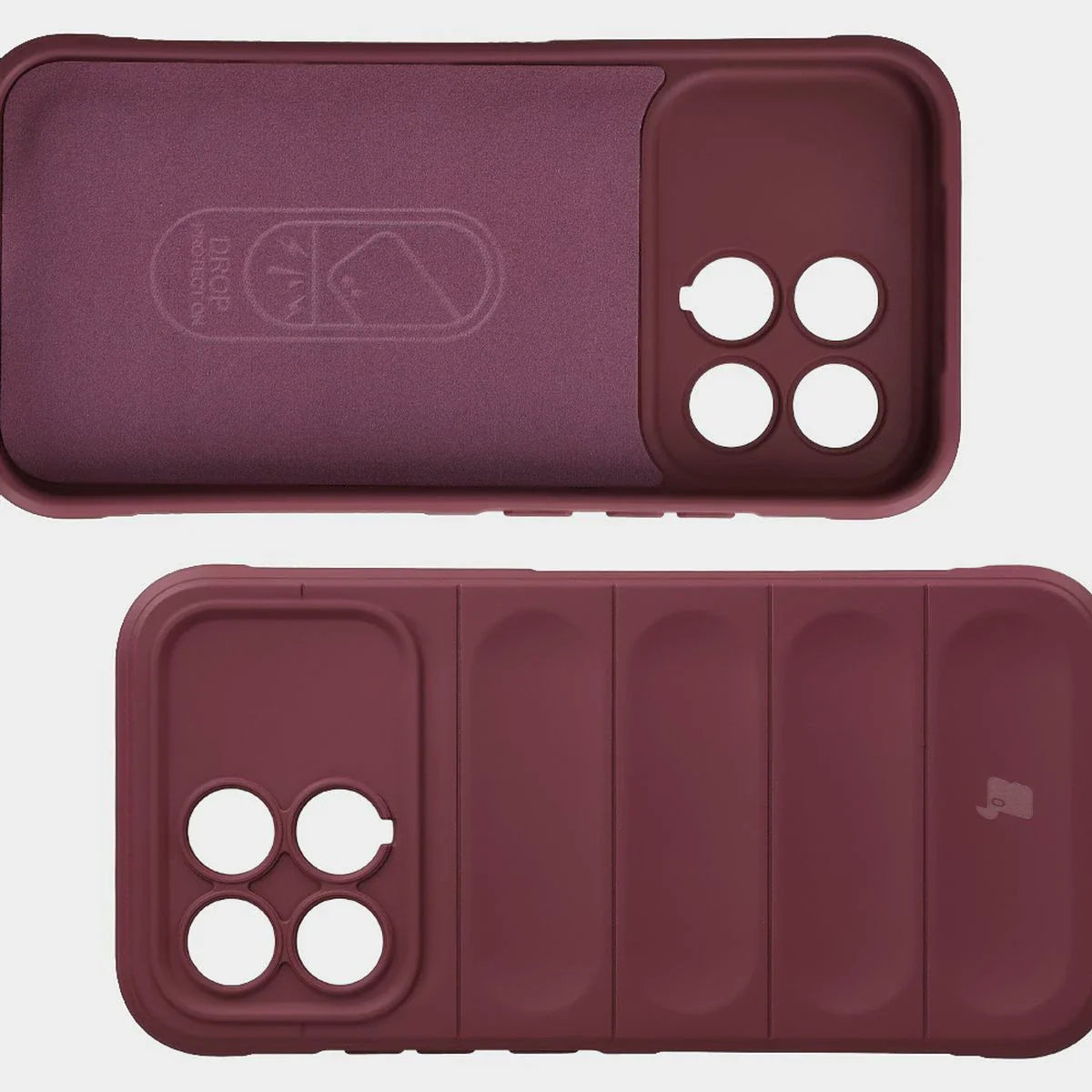 Robuste Handyhülle für Xiaomi POCO F8 Pro, Bizon Case Tur, Burgunderrot