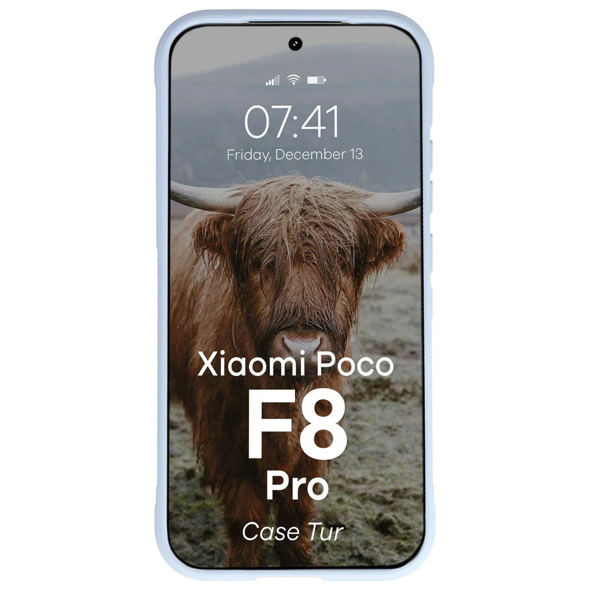 Robuste Handyhülle für Xiaomi POCO F8 Pro, Bizon Case Tur, Hellblau