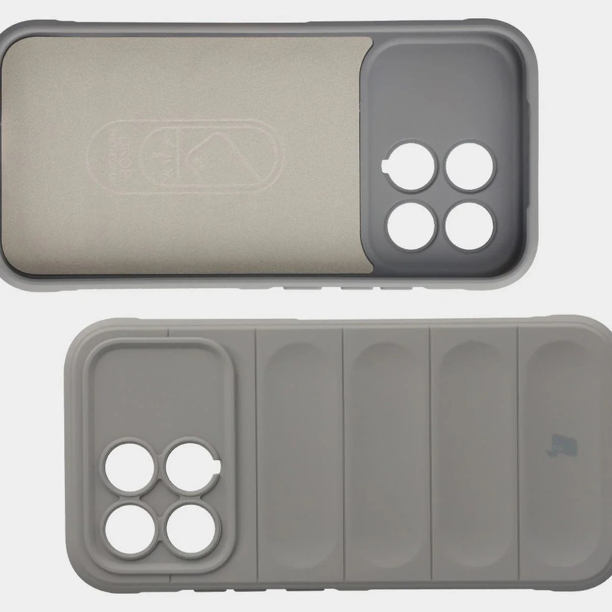 Robuste Handyhülle für Xiaomi POCO F8 Pro, Bizon Case Tur, Hellgrau