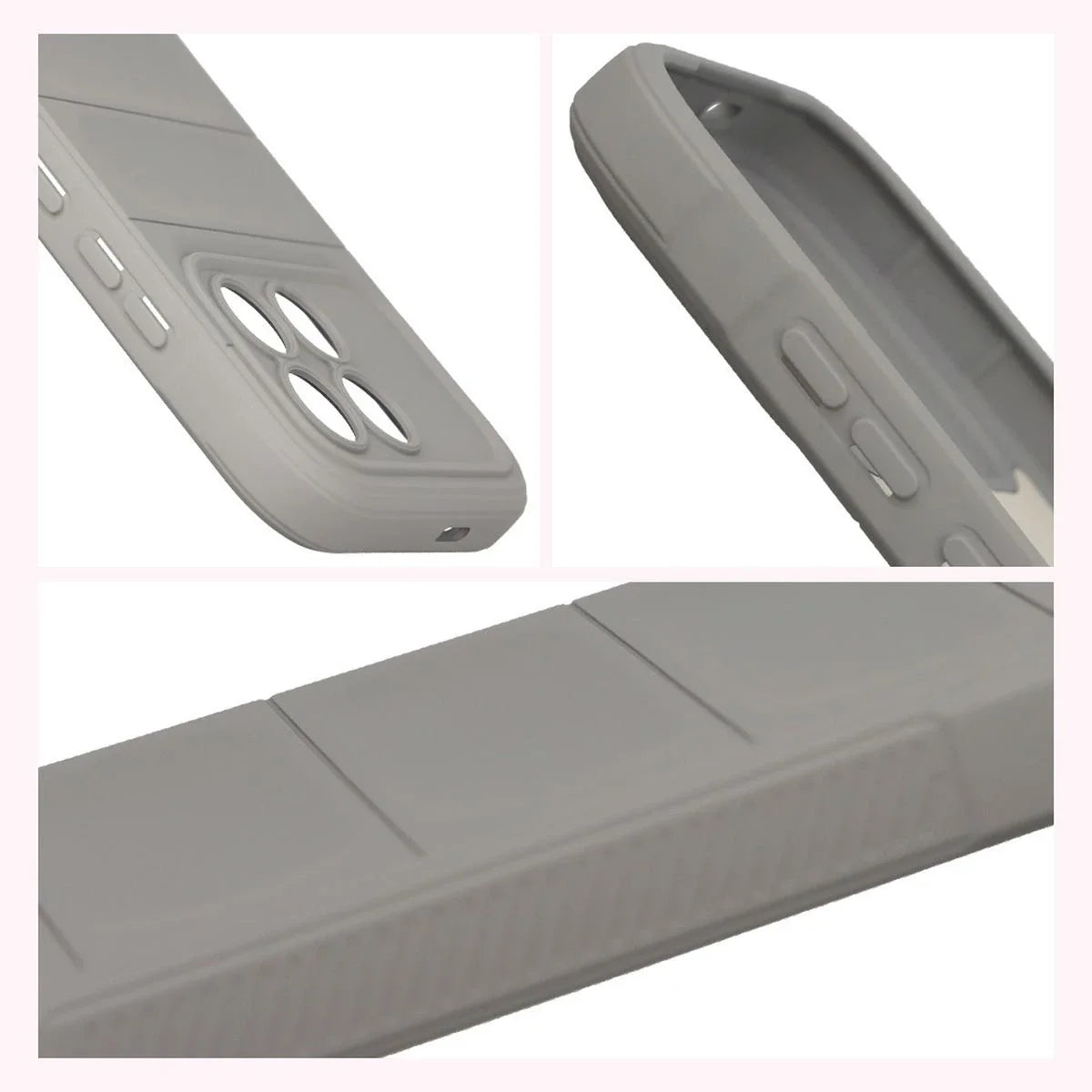 Robuste Handyhülle für Xiaomi POCO F8 Pro, Bizon Case Tur, Hellgrau