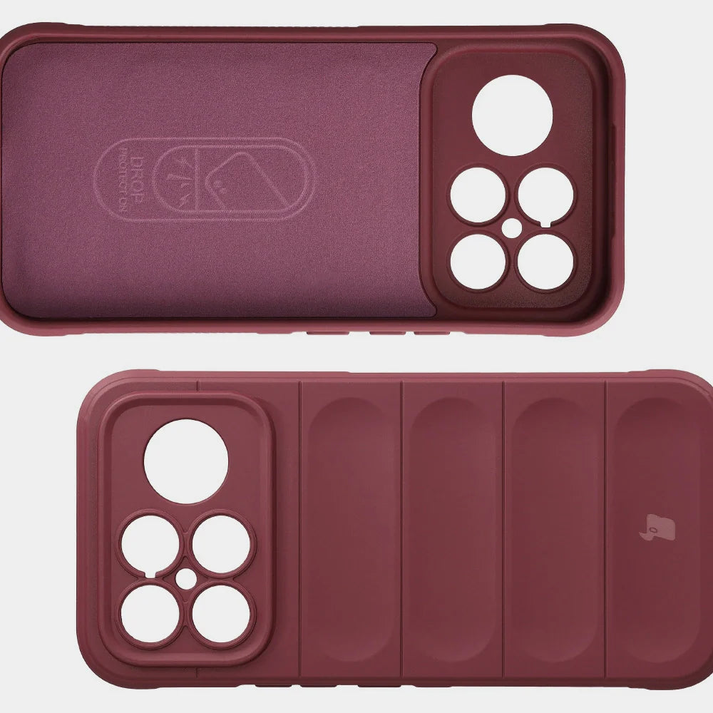 Robuste Handyhülle für Xiaomi POCO F8 Ultra, Bizon Case Tur, Burgunderrot