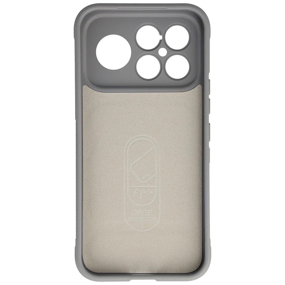 Robuste Handyhülle für Xiaomi POCO F8 Ultra, Bizon Case Tur, Hellgrau