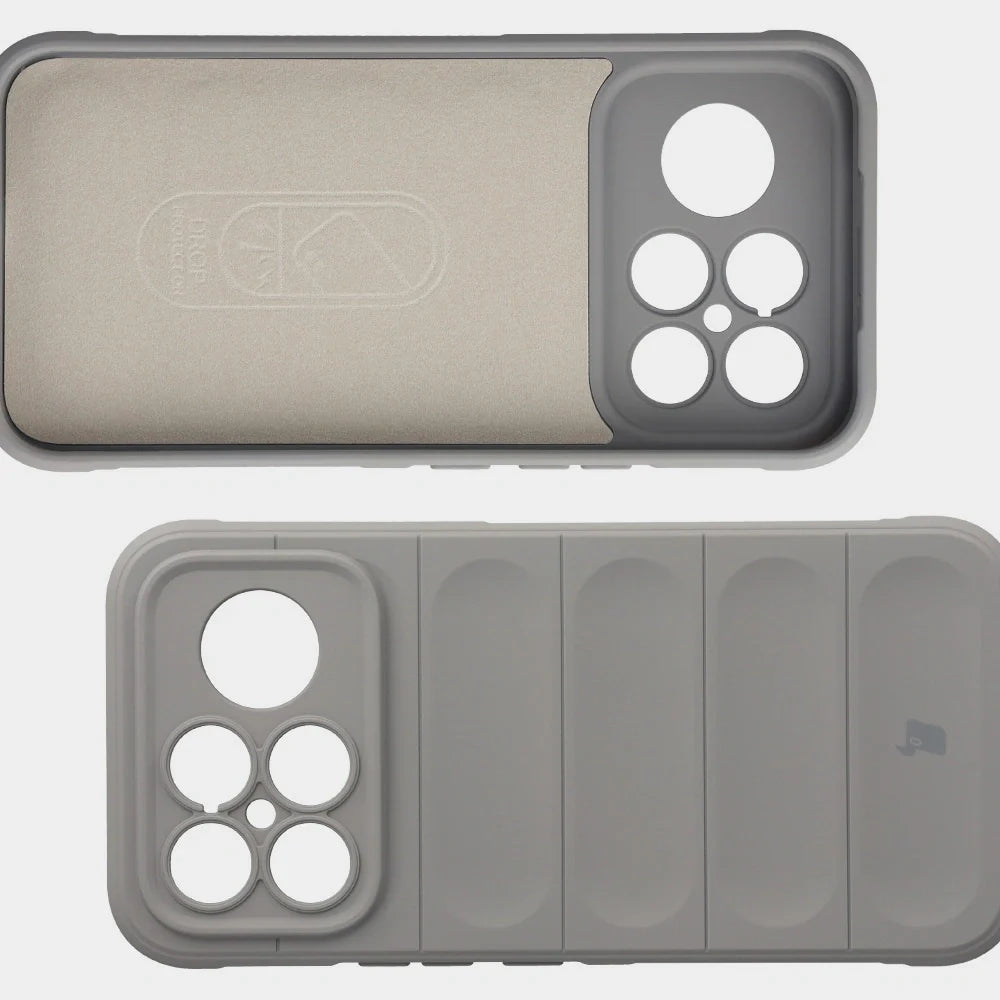 Robuste Handyhülle für Xiaomi POCO F8 Ultra, Bizon Case Tur, Hellgrau