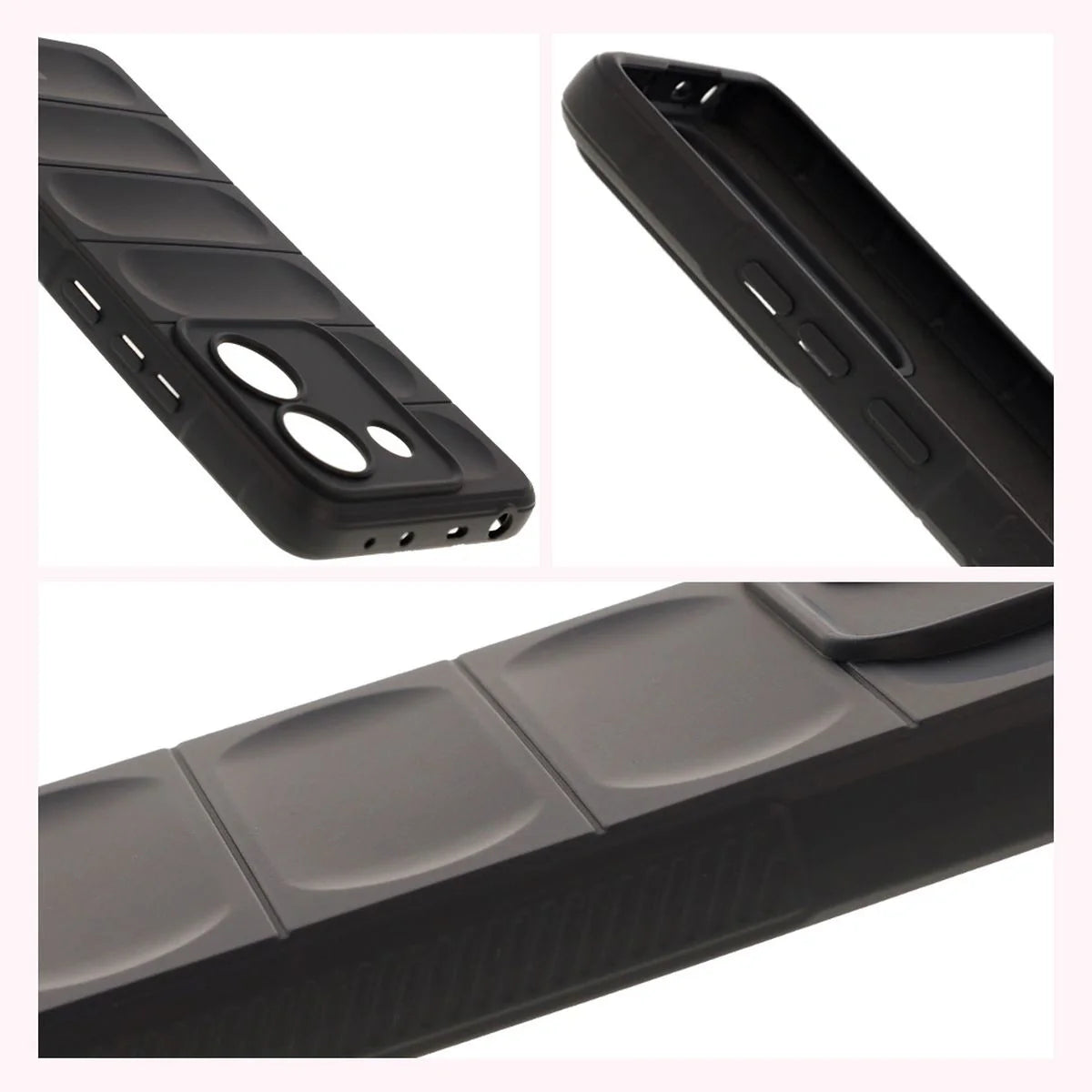 Robuste Handyhülle für Xiaomi Poco M7 Pro 5G, Bizon Case Tur, Schwarz