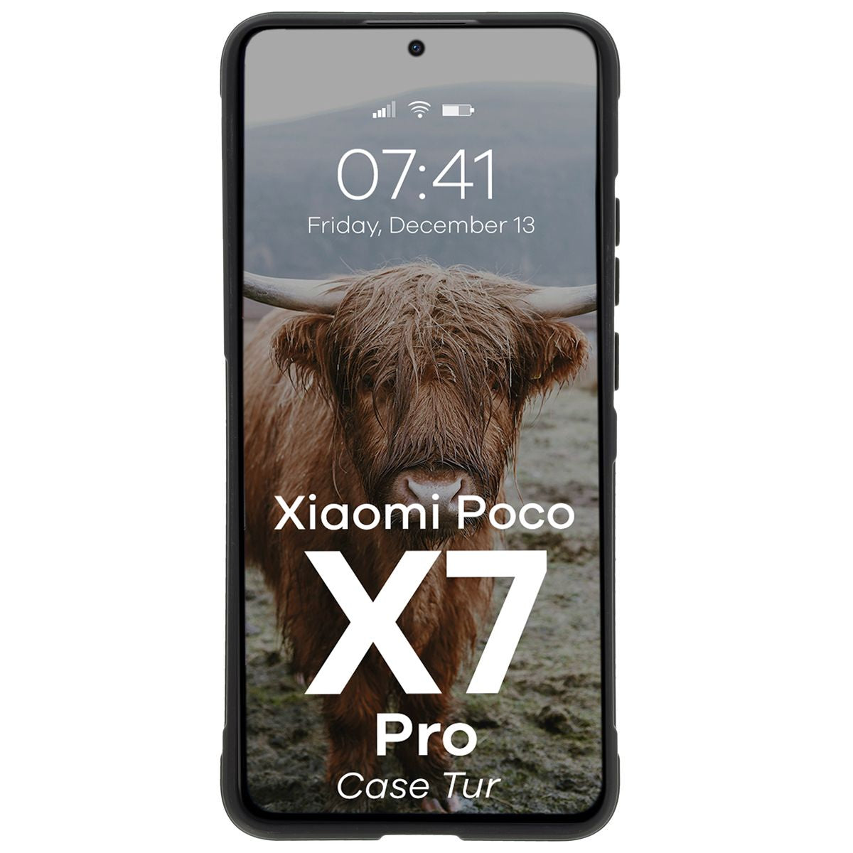 Robuste Handyhülle für Xiaomi Poco X7 Pro, Bizon Case Tur, Schwarz