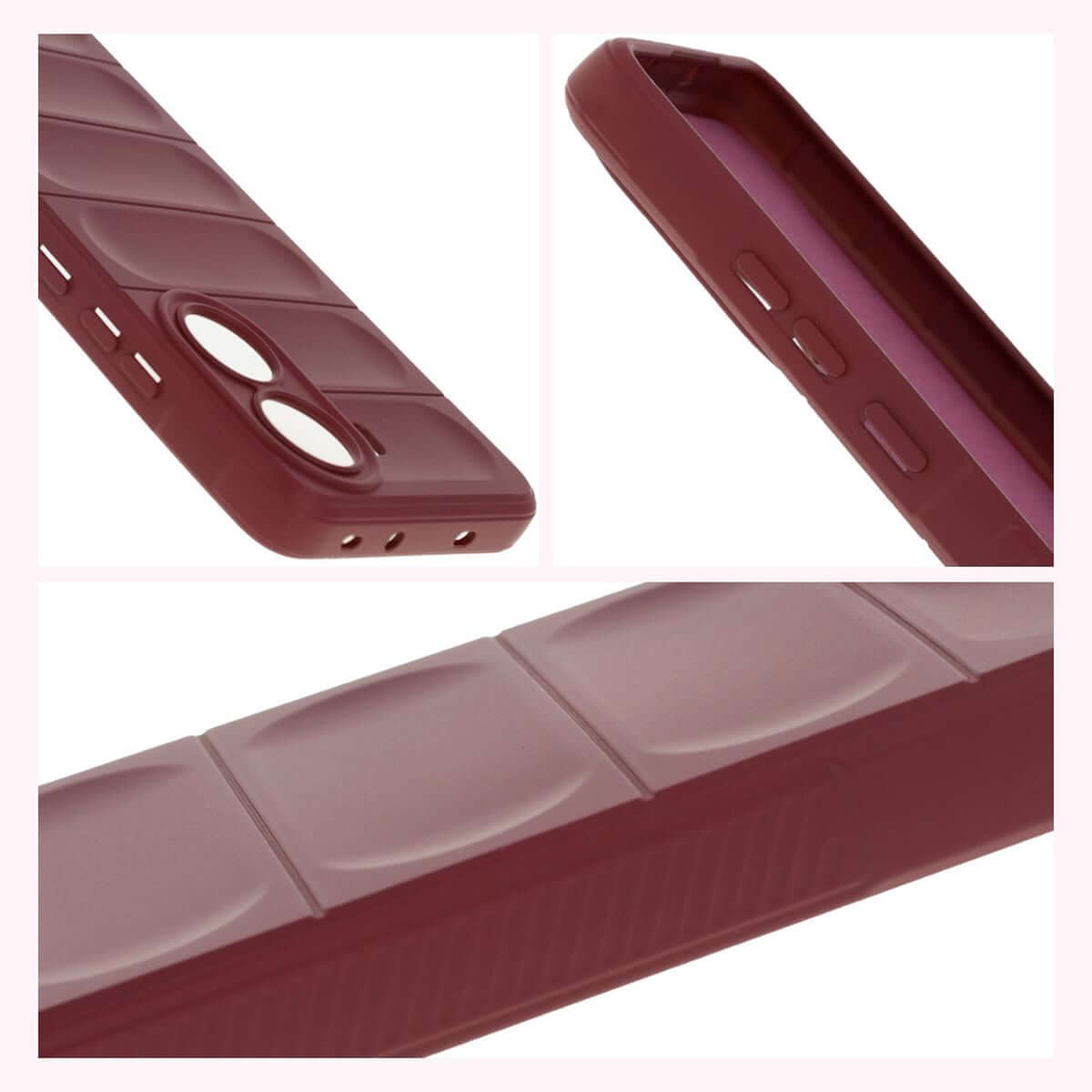 Robuste Handyhülle für Xiaomi Poco X7 Pro, Bizon Case Tur, Burgunderrot