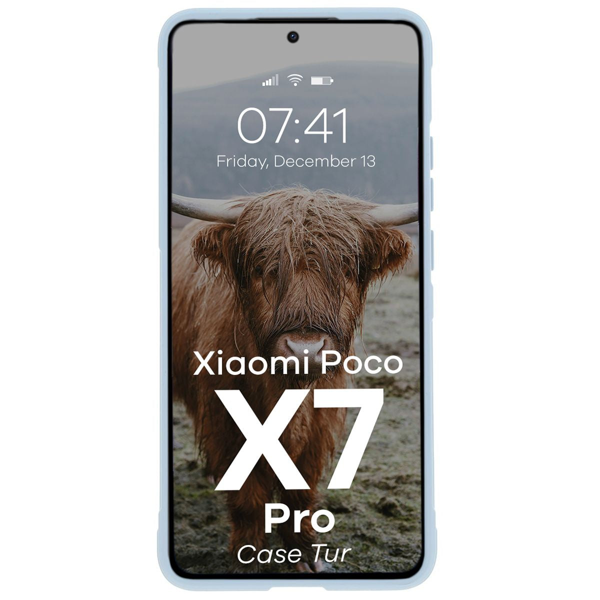 Robuste Handyhülle für Xiaomi Poco X7 Pro, Bizon Case Tur, Hellblau
