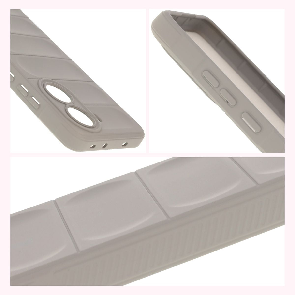 Robuste Handyhülle für Xiaomi Poco X7 Pro, Bizon Case Tur, Hellgrau
