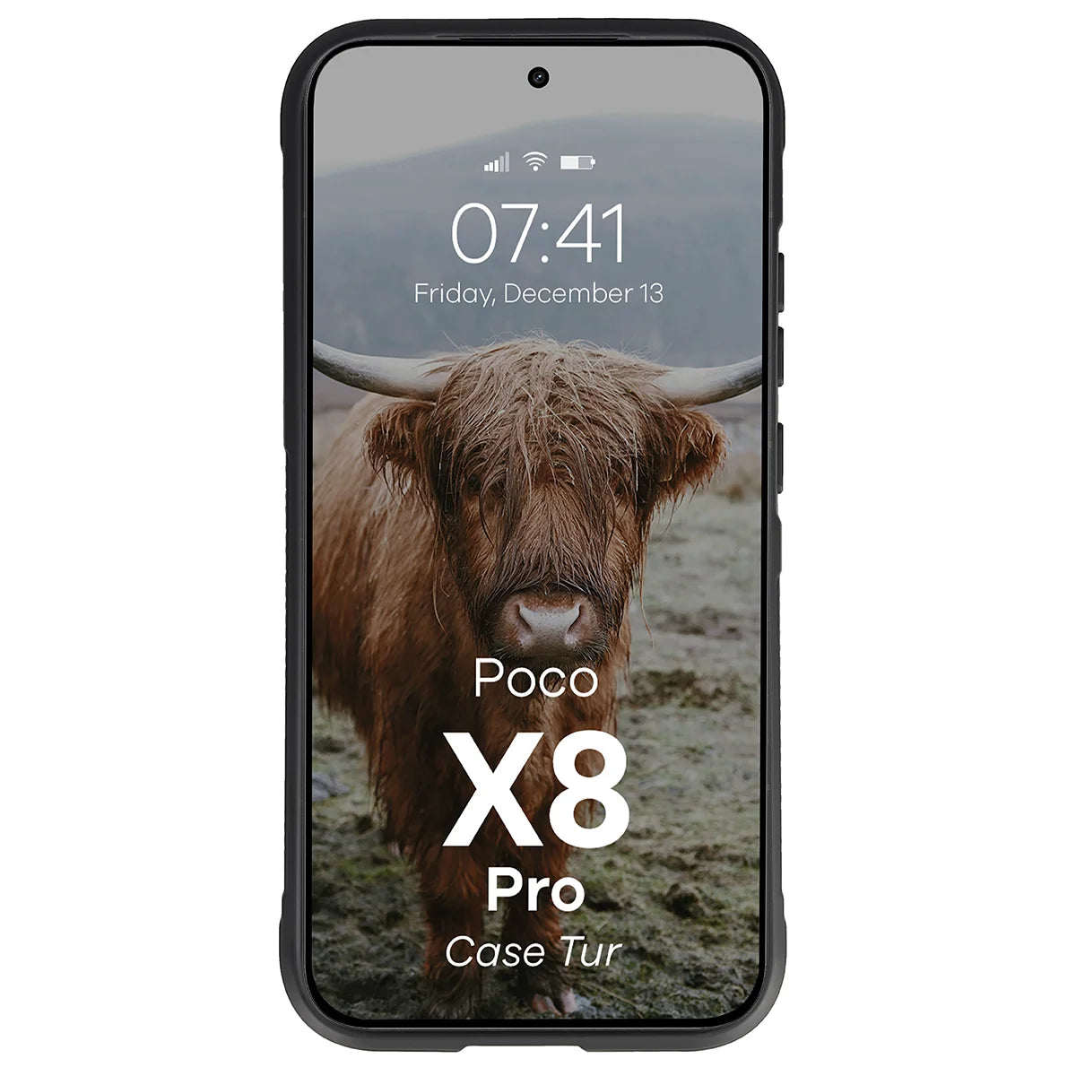 Robuste Handyhülle für Xiaomi POCO X8 Pro, Bizon Case Tur, Schwarz