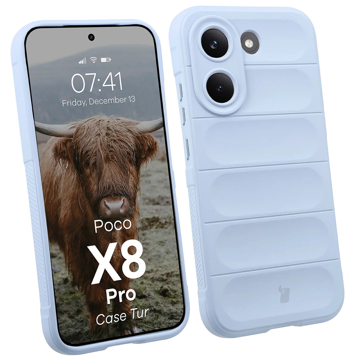 Robuste Handyhülle für Xiaomi POCO X8 Pro, Bizon Case Tur, Hellblau