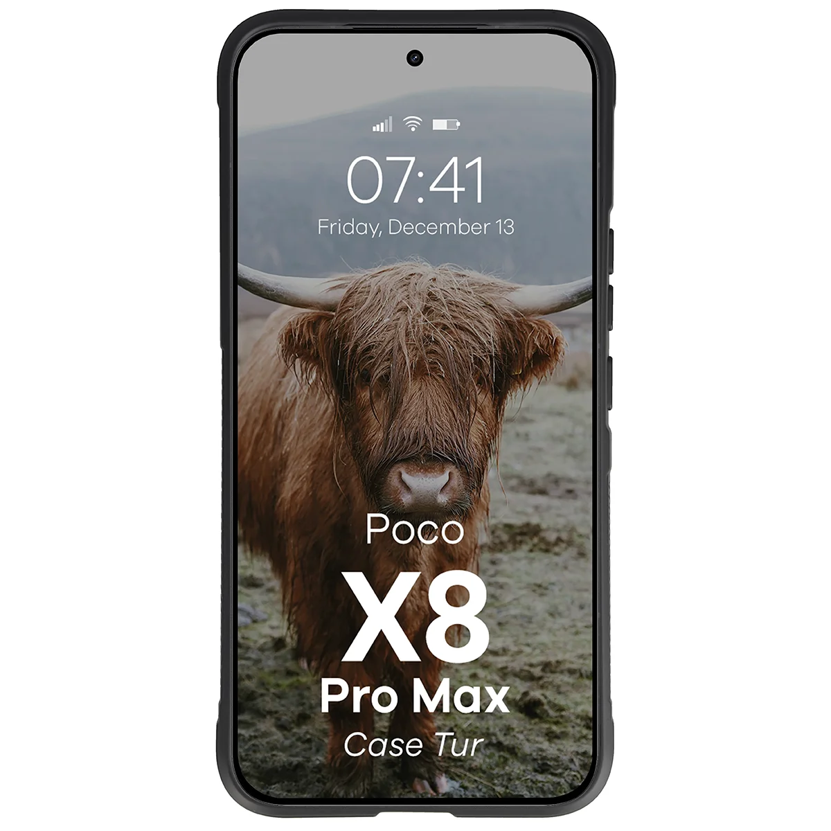Robuste Handyhülle für Xiaomi POCO X8 Pro Max, Bizon Case Tur, Schwarz