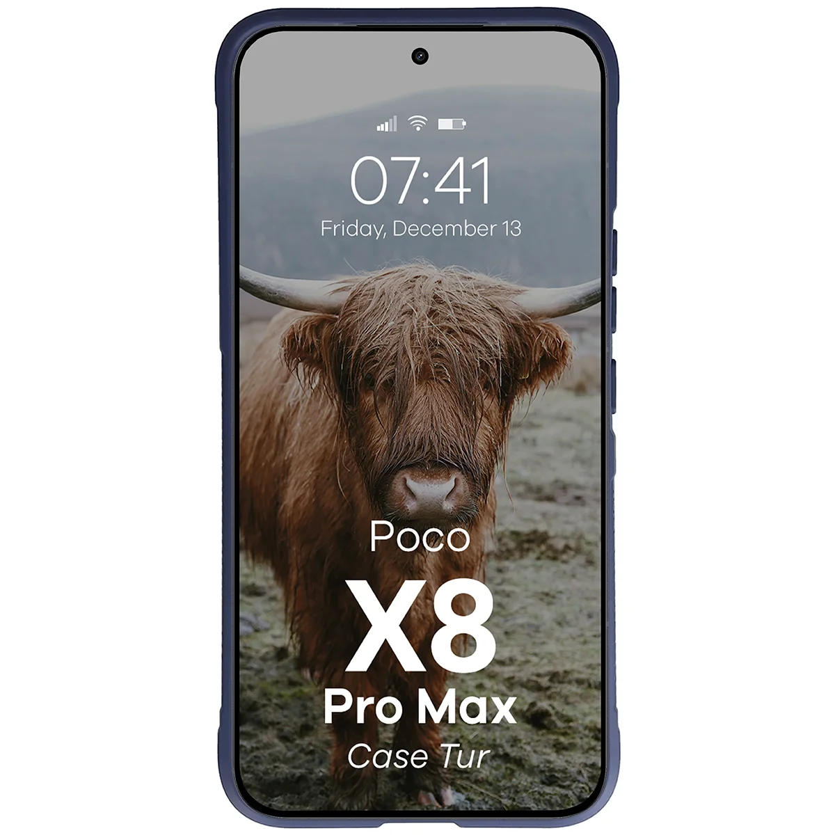 Robuste Handyhülle für Xiaomi POCO X8 Pro Max, Bizon Case Tur, Dunkelblau