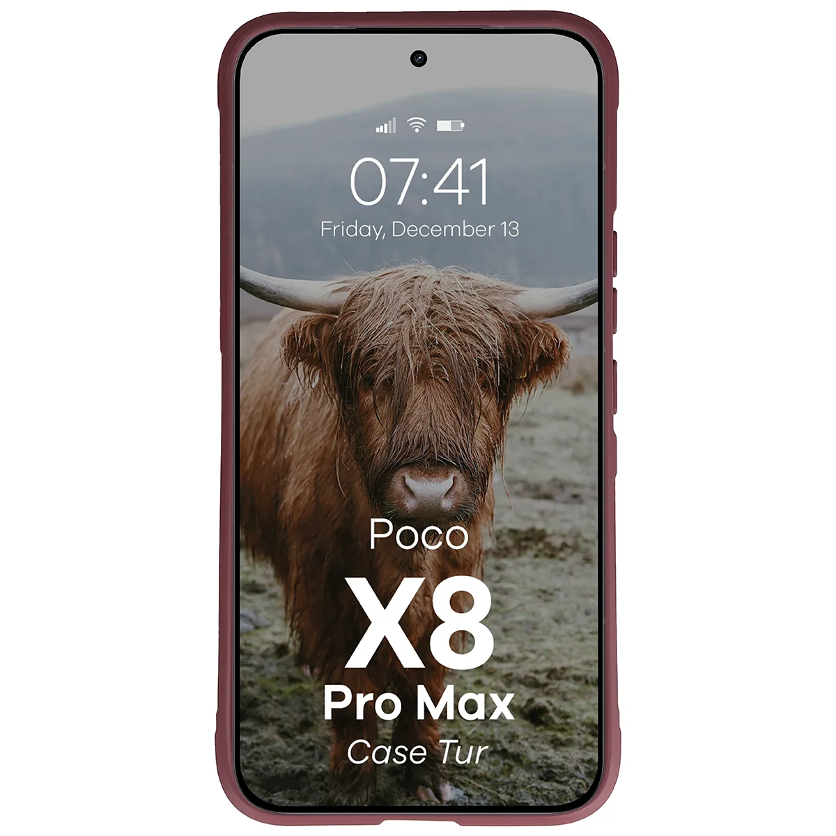 Robuste Handyhülle für Xiaomi POCO X8 Pro Max, Bizon Case Tur, Burgunderrot