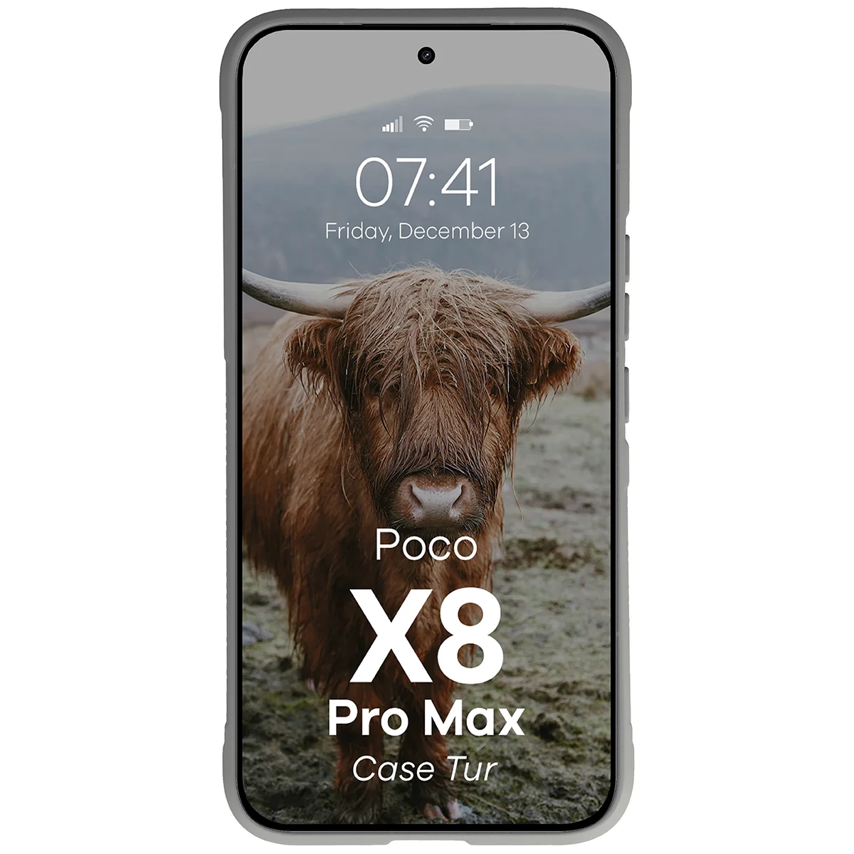 Robuste Handyhülle für Xiaomi POCO X8 Pro Max, Bizon Case Tur, Hellgrau