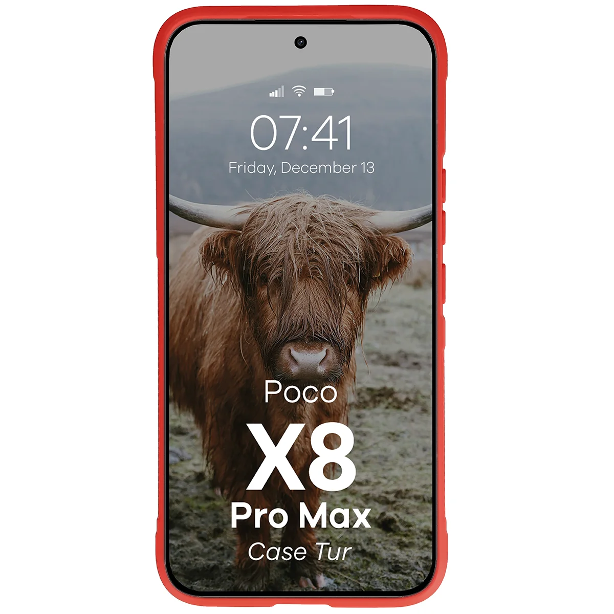 Robuste Handyhülle für Xiaomi POCO X8 Pro Max, Bizon Case Tur, Rot