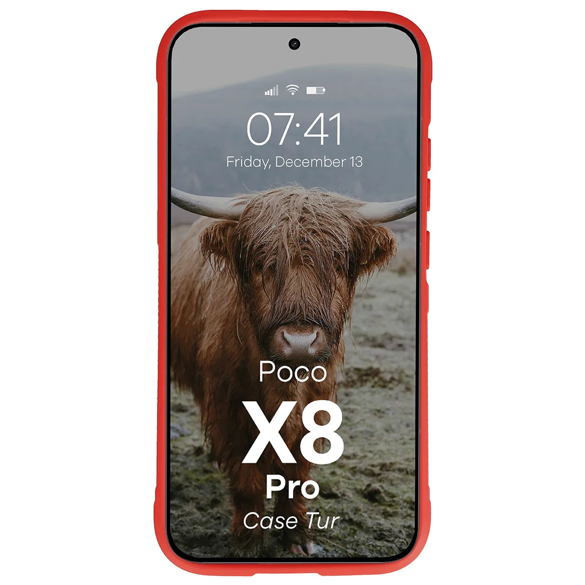 Robuste Handyhülle für Xiaomi POCO X8 Pro, Bizon Case Tur, Rot