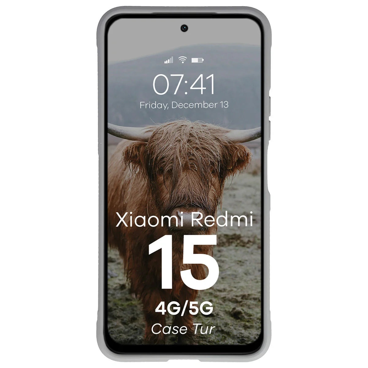 Robuste Handyhülle für Xiaomi Redmi 15 4G / 5G, Bizon Case Tur, Hellgrau