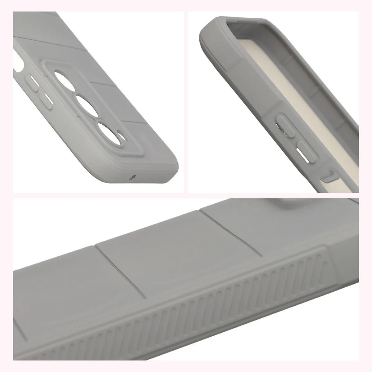 Robuste Handyhülle für Xiaomi Redmi 15 4G / 5G, Bizon Case Tur, Hellgrau