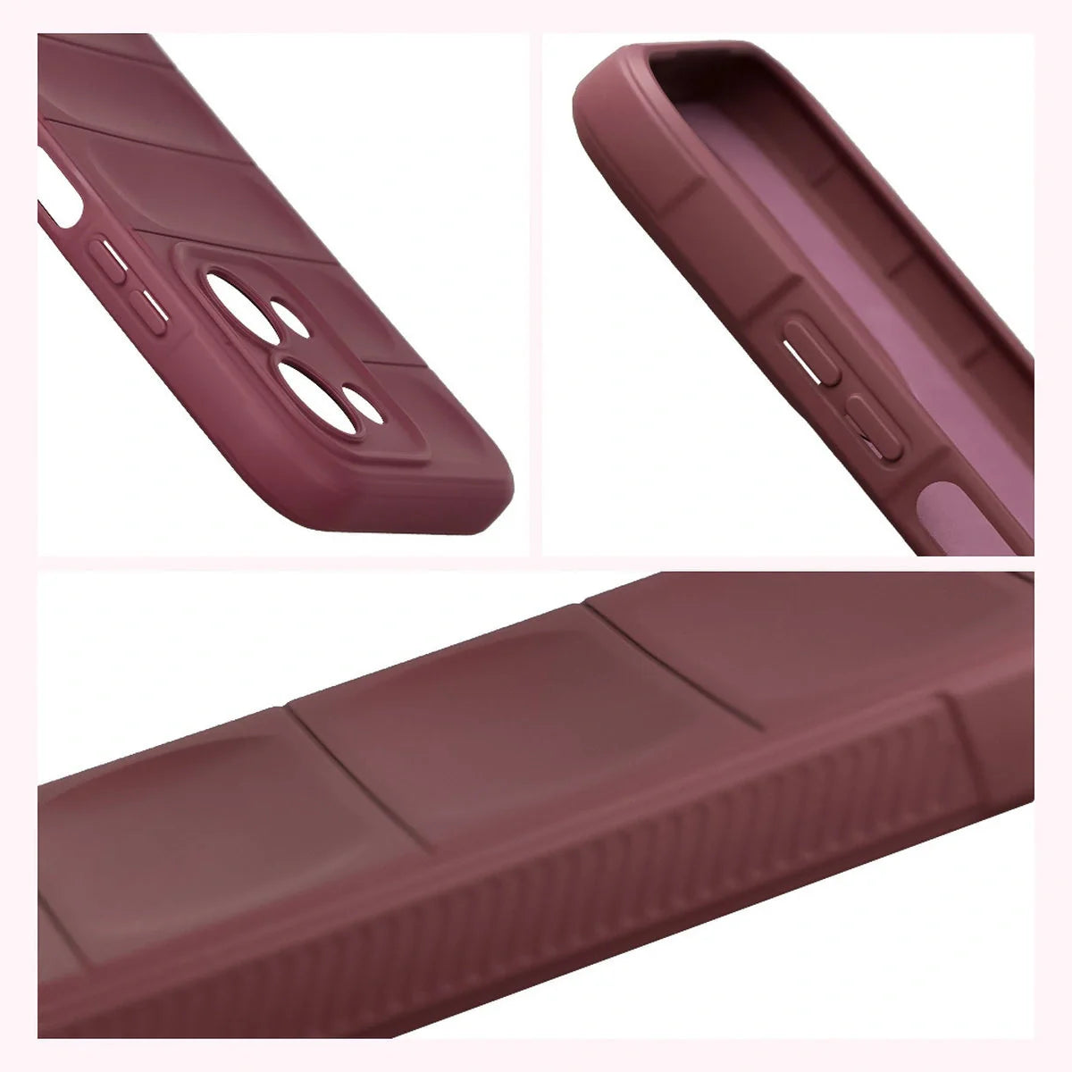 Robuste Handyhülle für Xiaomi Redmi 15C 4G / 5G / POCO C85 4G, Bizon Case Tur, Burgunderrot