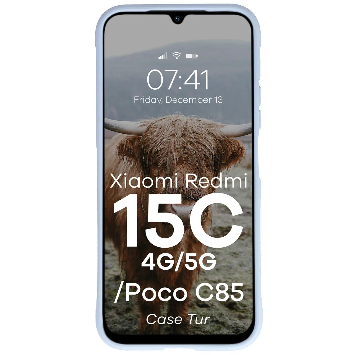 Robuste Handyhülle für Xiaomi Redmi 15C 4G / 5G / POCO C85 4G, Bizon Case Tur, Hellblau