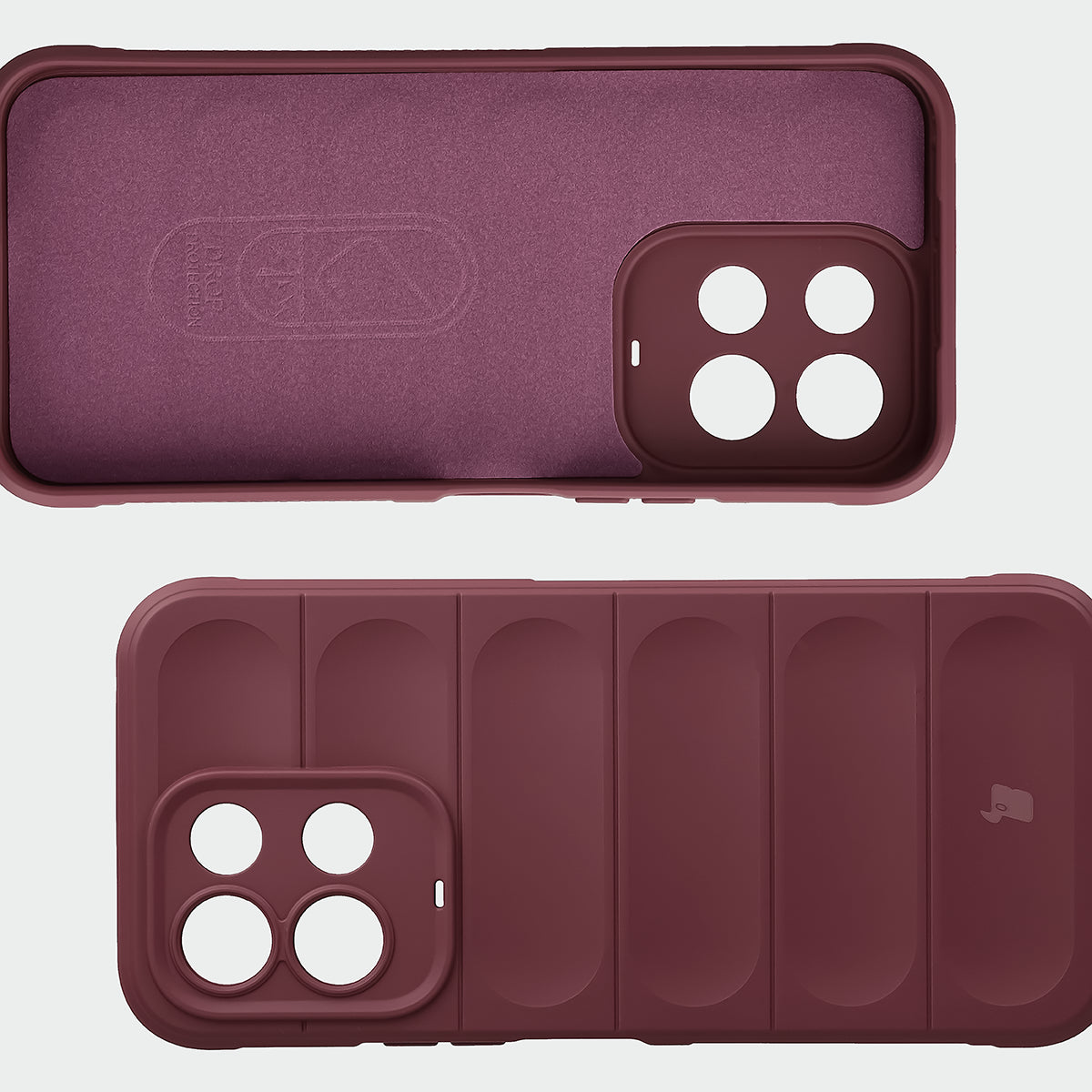 Robuste Handyhülle für Xiaomi Redmi 17 4G/5G, Bizon Case Tur, Burgunderrot (6/8)