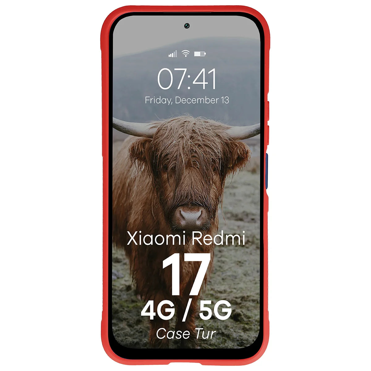 Robuste Handyhülle für Xiaomi Redmi 17 4G/5G, Bizon Case Tur, Rot (5/8)
