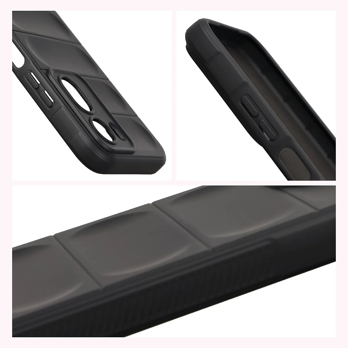 Robuste Handyhülle für Xiaomi Redmi A7 Pro / POCO C85X / C81 / C81 Pro, Bizon Case Tur, Schwarz