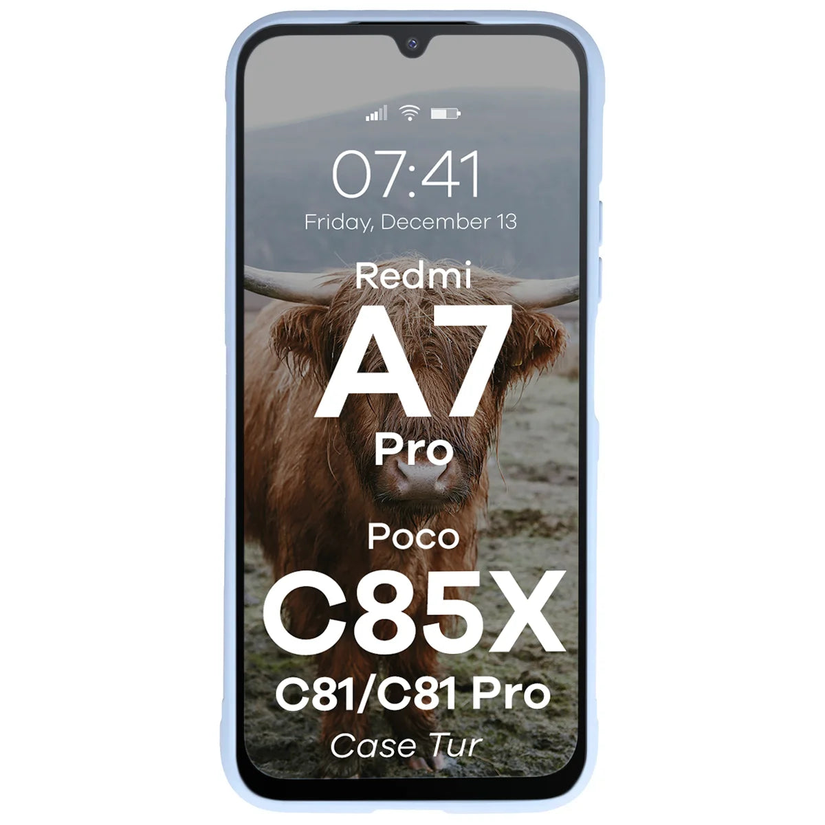 Robuste Handyhülle für Xiaomi Redmi A7 Pro / POCO C85X / C81 / C81 Pro, Bizon Case Tur, Hellblau