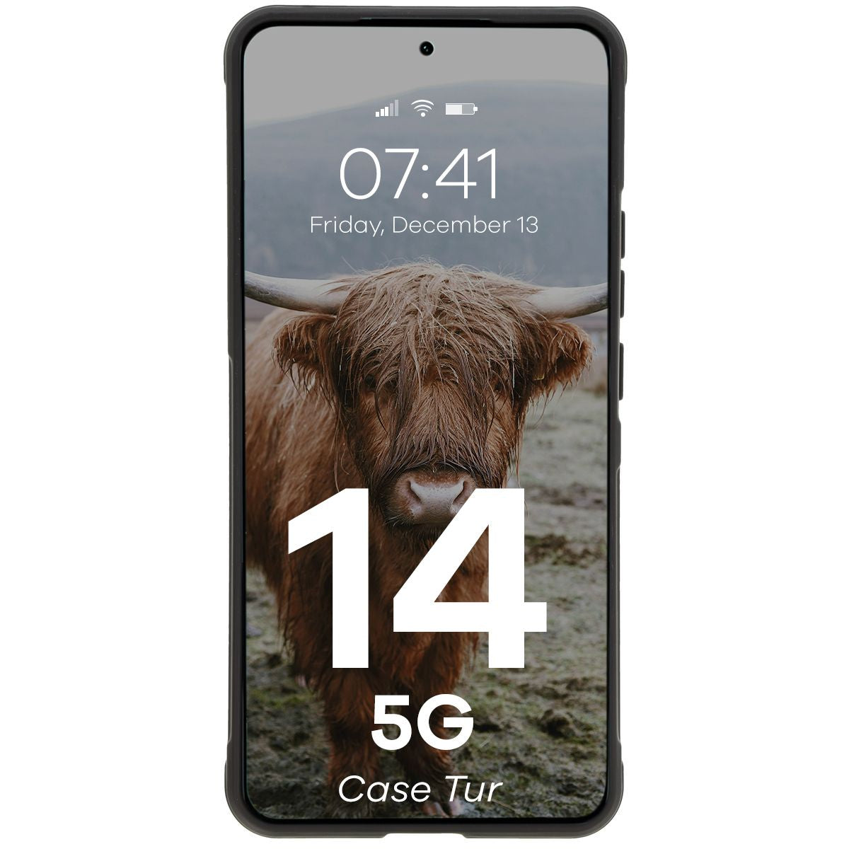 Robuste Handyhülle für Xiaomi Redmi Note 14 5G, Bizon Case Tur, Schwarz