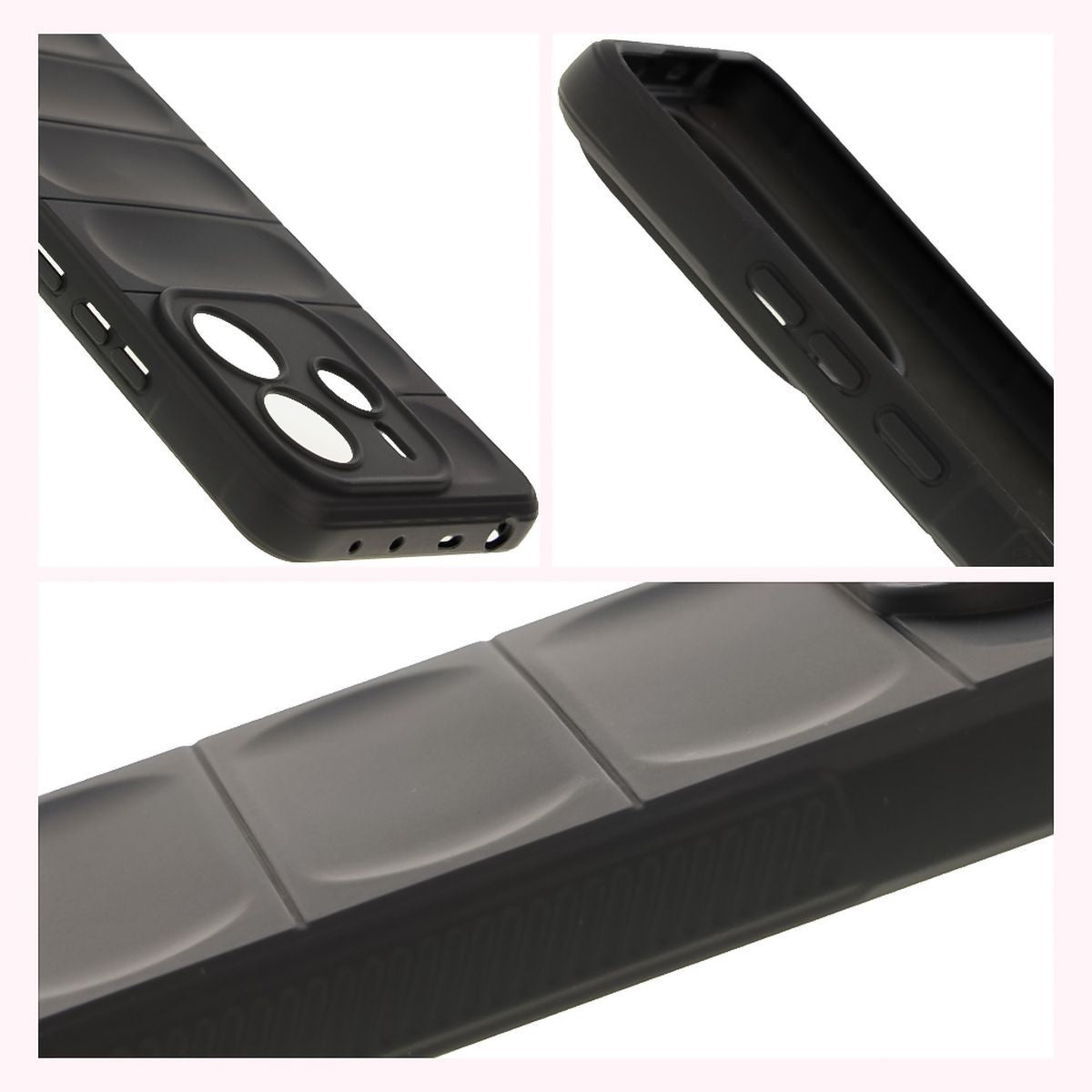 Robuste Handyhülle für Xiaomi Redmi Note 14 5G, Bizon Case Tur, Schwarz