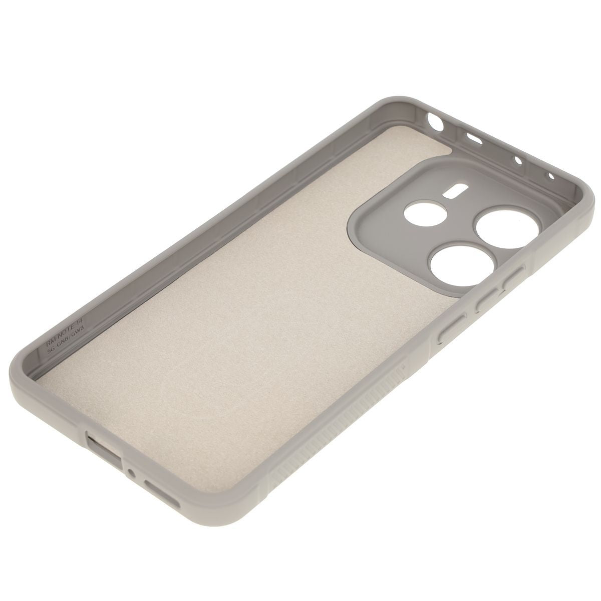 Robuste Handyhülle für Xiaomi Redmi Note 14 5G, Bizon Case Tur, Hellgrau