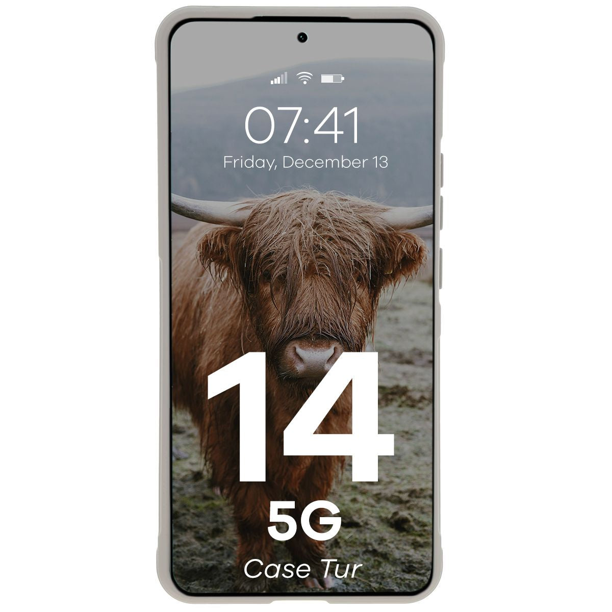 Robuste Handyhülle für Xiaomi Redmi Note 14 5G, Bizon Case Tur, Hellgrau