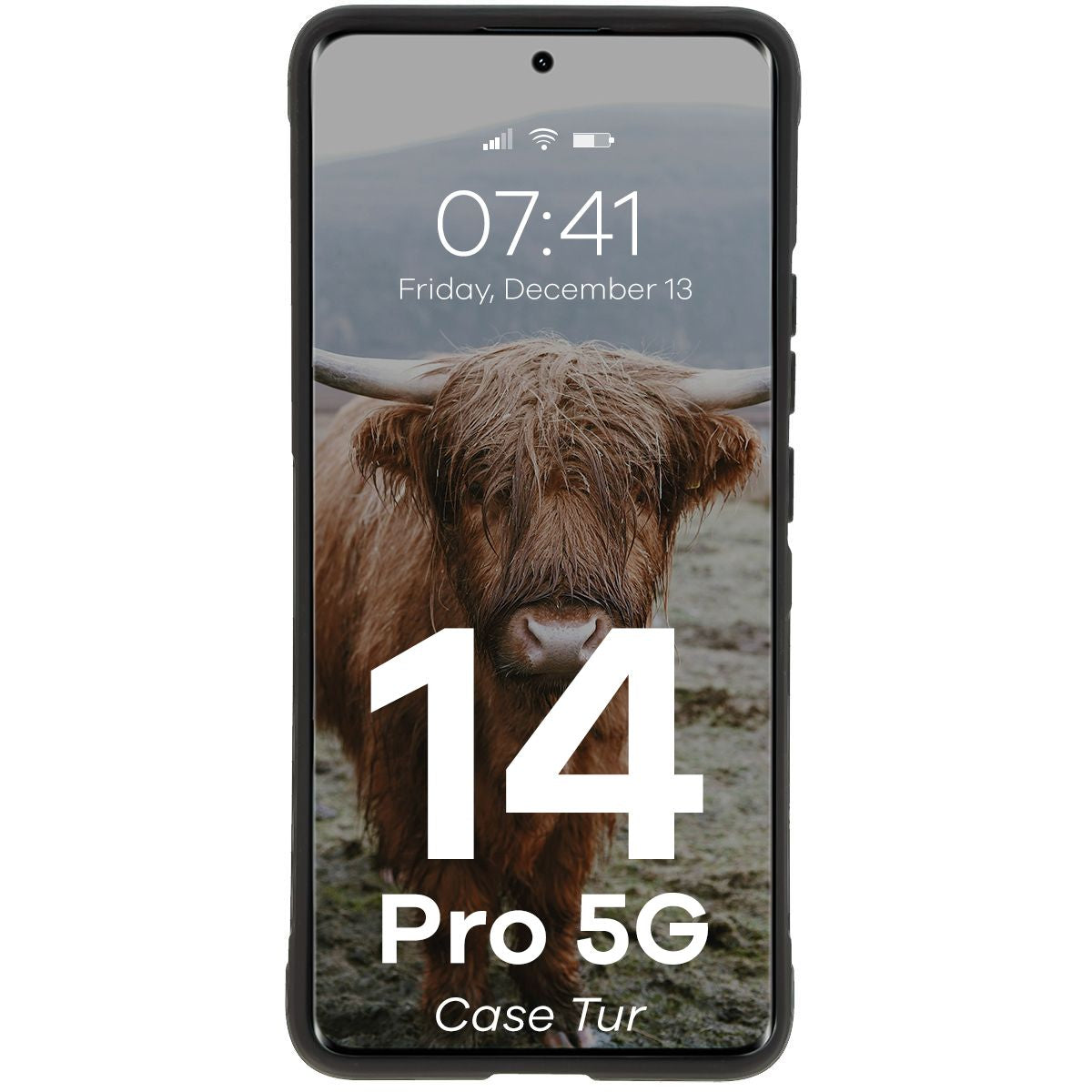 Robuste Handyhülle für Xiaomi Redmi Note 14 Pro 5G / Poco X7, Bizon Case Tur, Schwarz