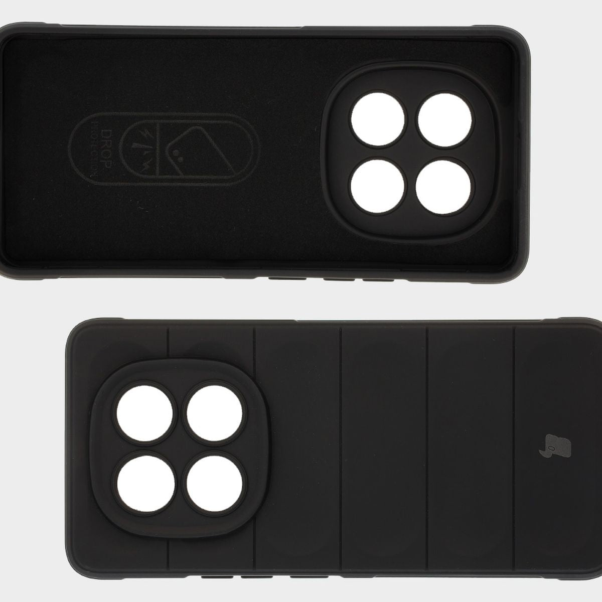 Robuste Handyhülle für Xiaomi Redmi Note 14 Pro 5G / Poco X7, Bizon Case Tur, Schwarz