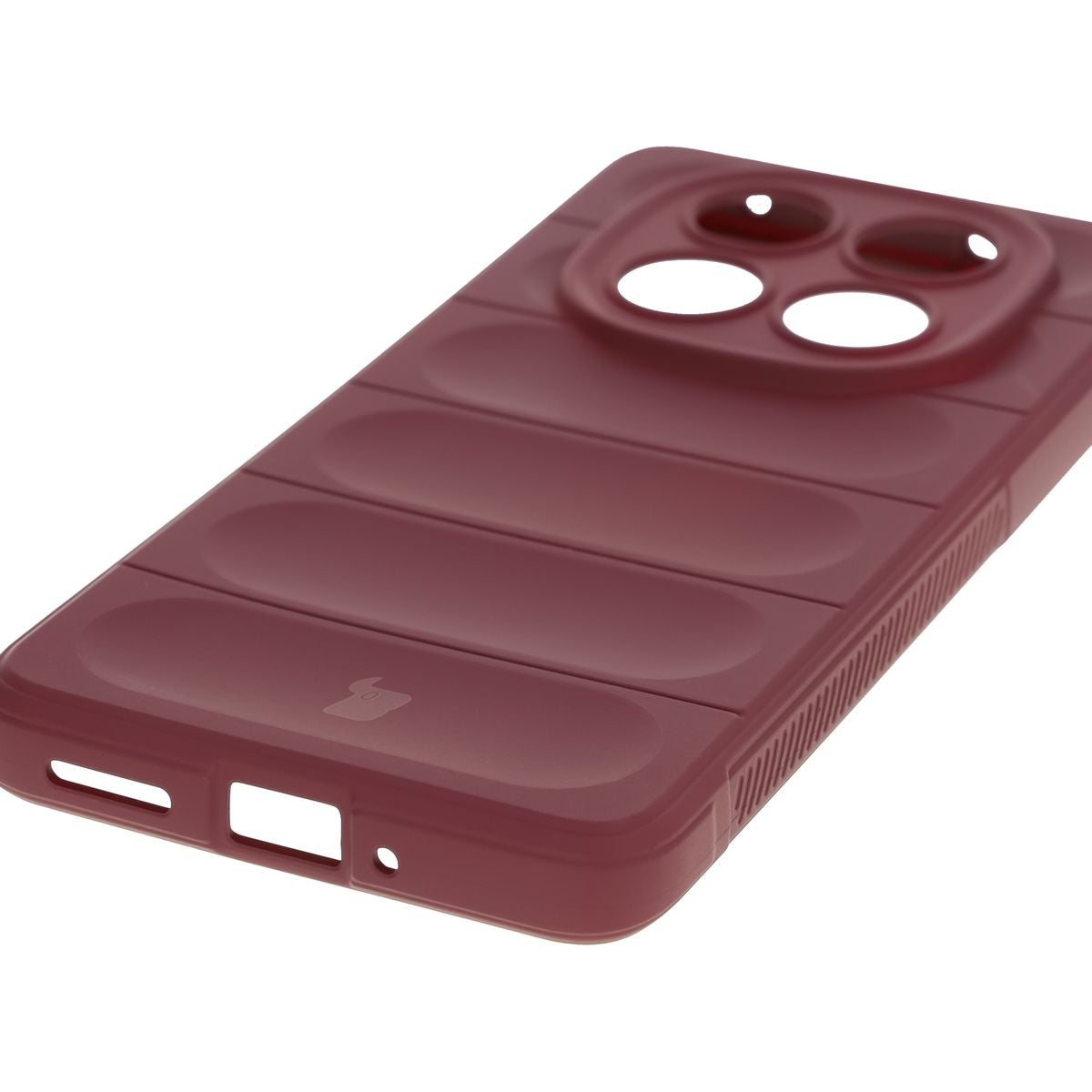 Robuste Handyhülle für Xiaomi Redmi Note 14 Pro 5G / Poco X7, Bizon Case Tur, Burgunderrot