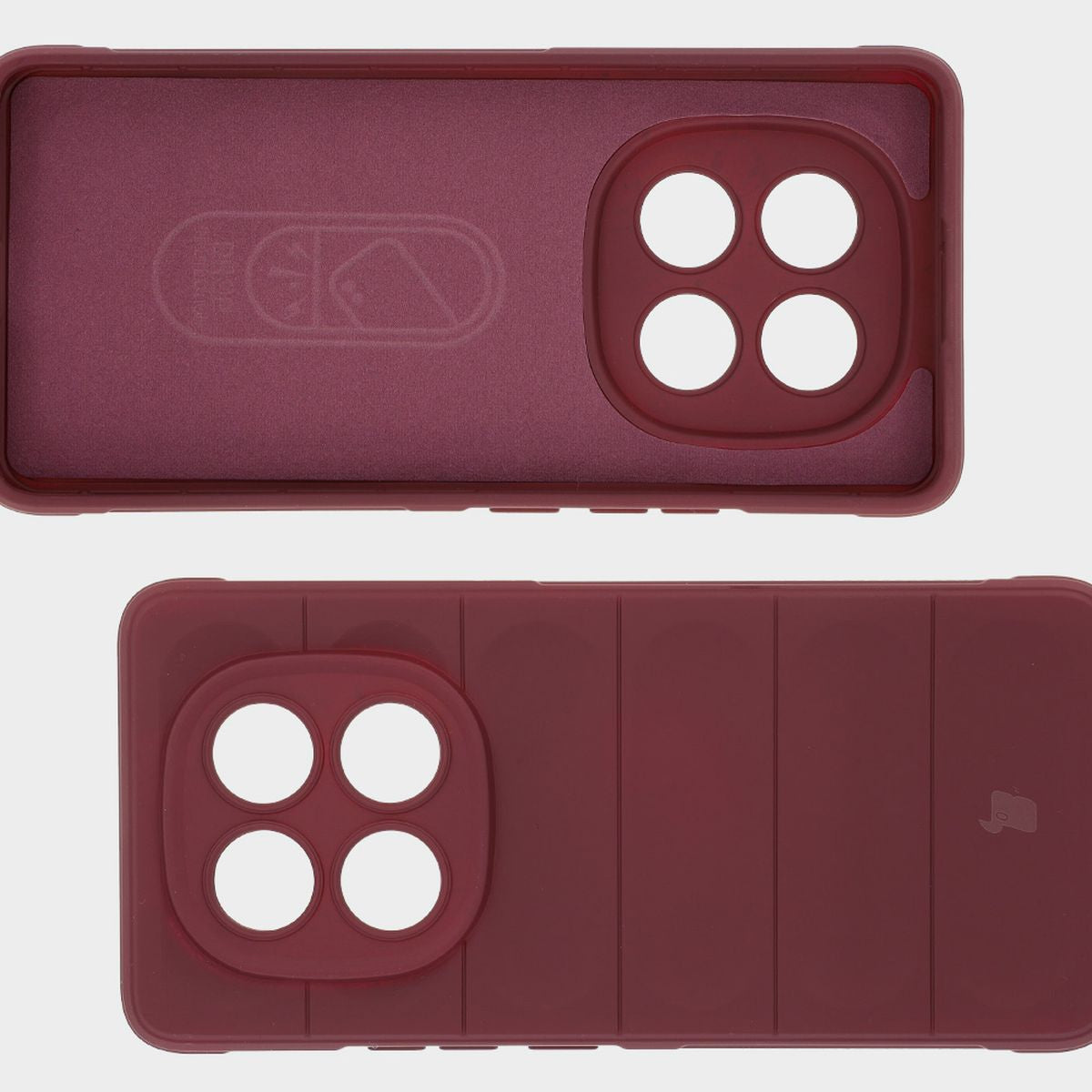 Robuste Handyhülle für Xiaomi Redmi Note 14 Pro 5G / Poco X7, Bizon Case Tur, Burgunderrot