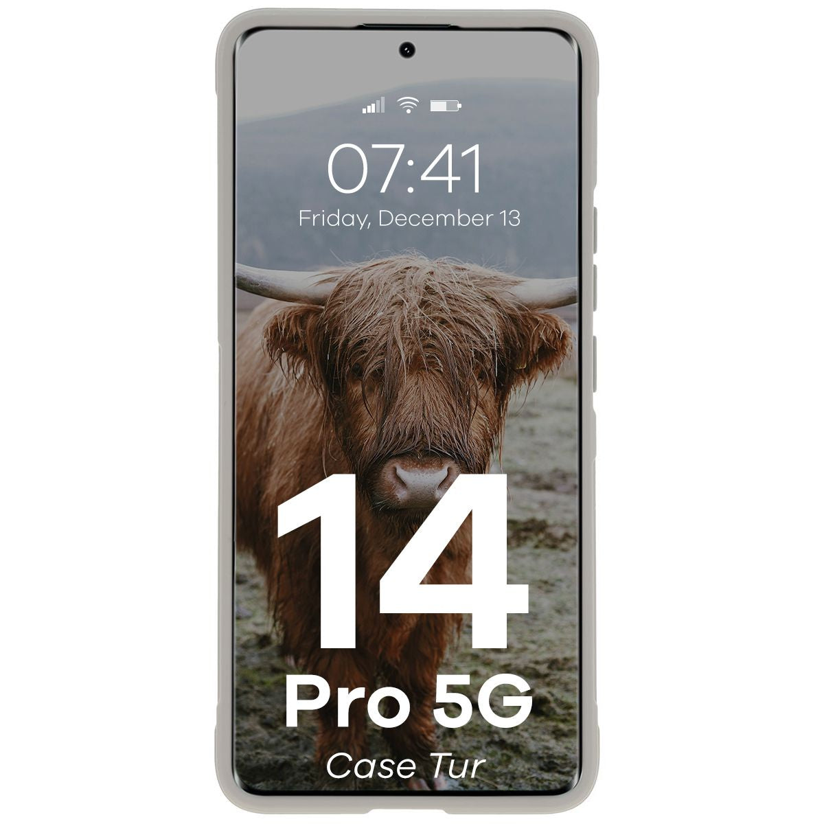 Robuste Handyhülle für Xiaomi Redmi Note 14 Pro 5G / Poco X7, Bizon Case Tur, Hellgrau