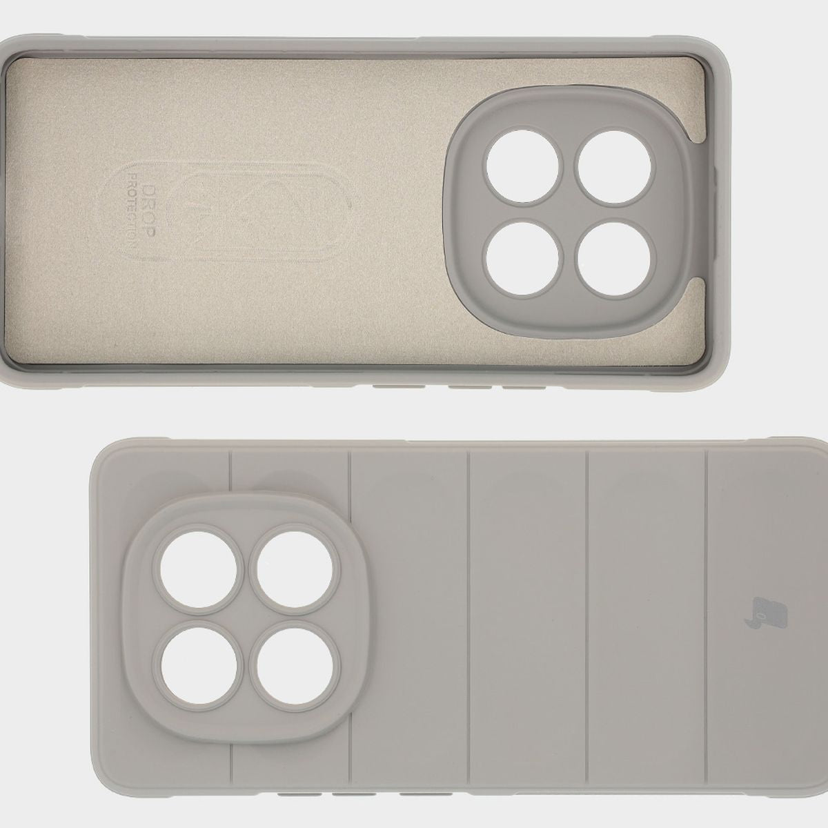 Robuste Handyhülle für Xiaomi Redmi Note 14 Pro 5G / Poco X7, Bizon Case Tur, Hellgrau