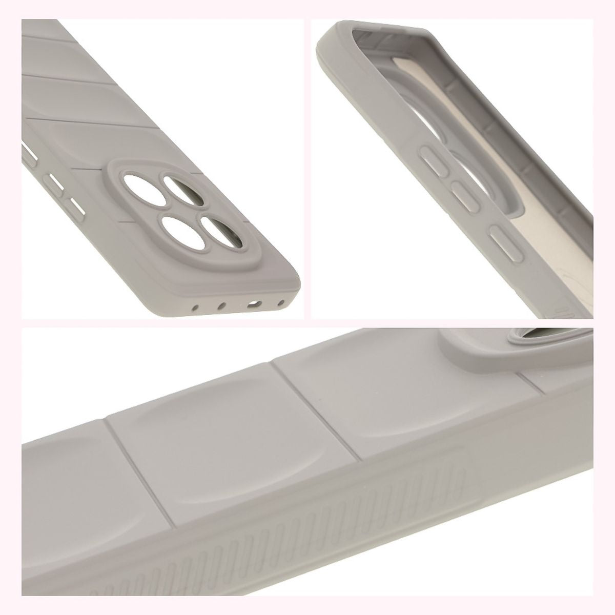 Robuste Handyhülle für Xiaomi Redmi Note 14 Pro 5G / Poco X7, Bizon Case Tur, Hellgrau