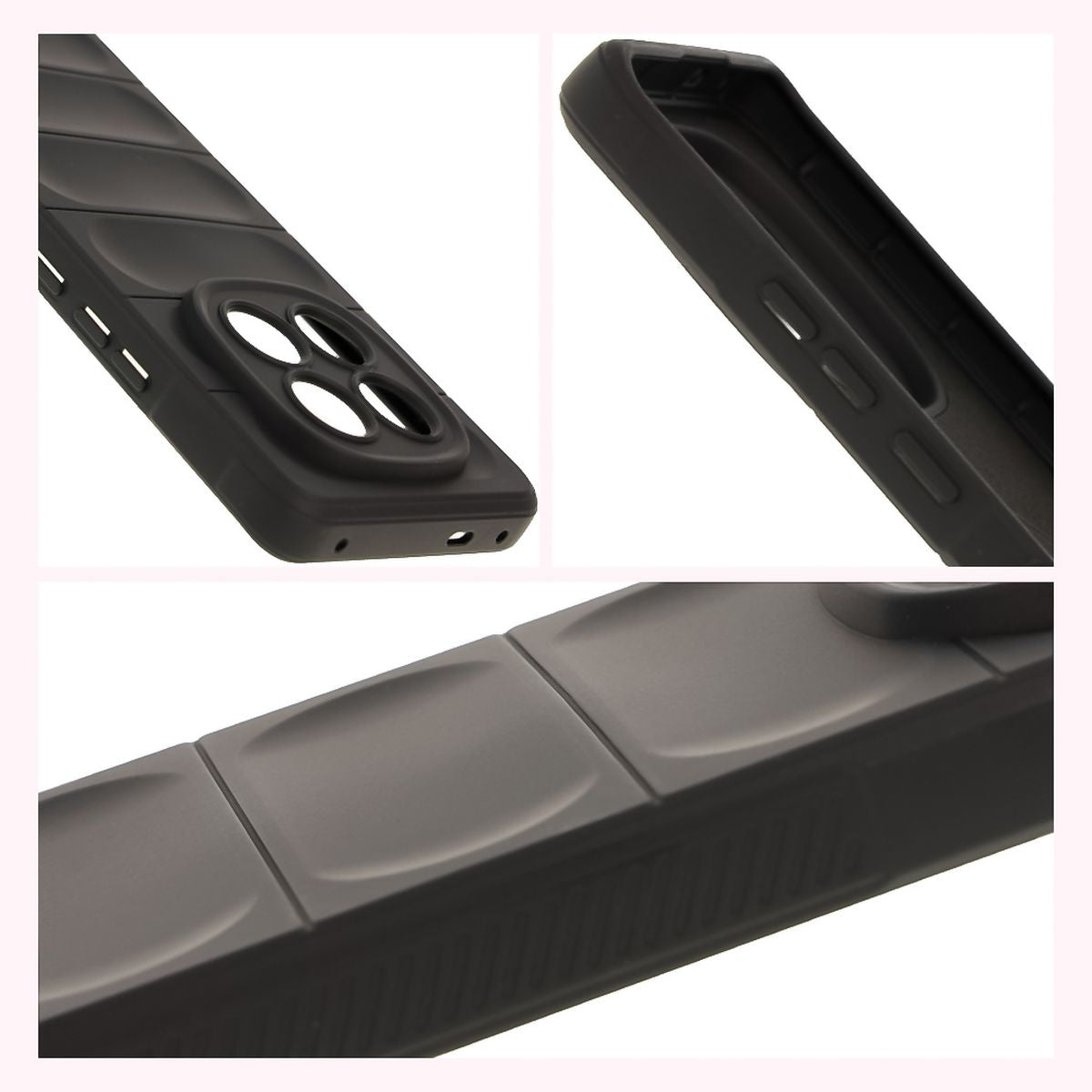 Robuste Handyhülle für Xiaomi Redmi Note 14 Pro Plus 5G, Bizon Case Tur, Schwarz