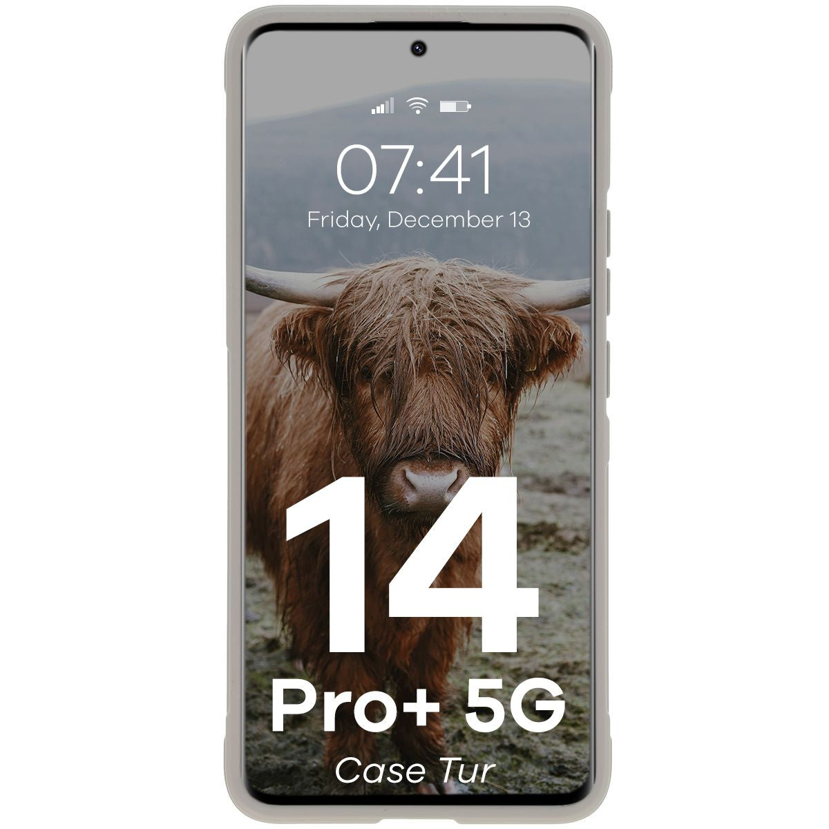 Robuste Handyhülle für Xiaomi Redmi Note 14 Pro Plus 5G, Bizon Case Tur, Hellgrau