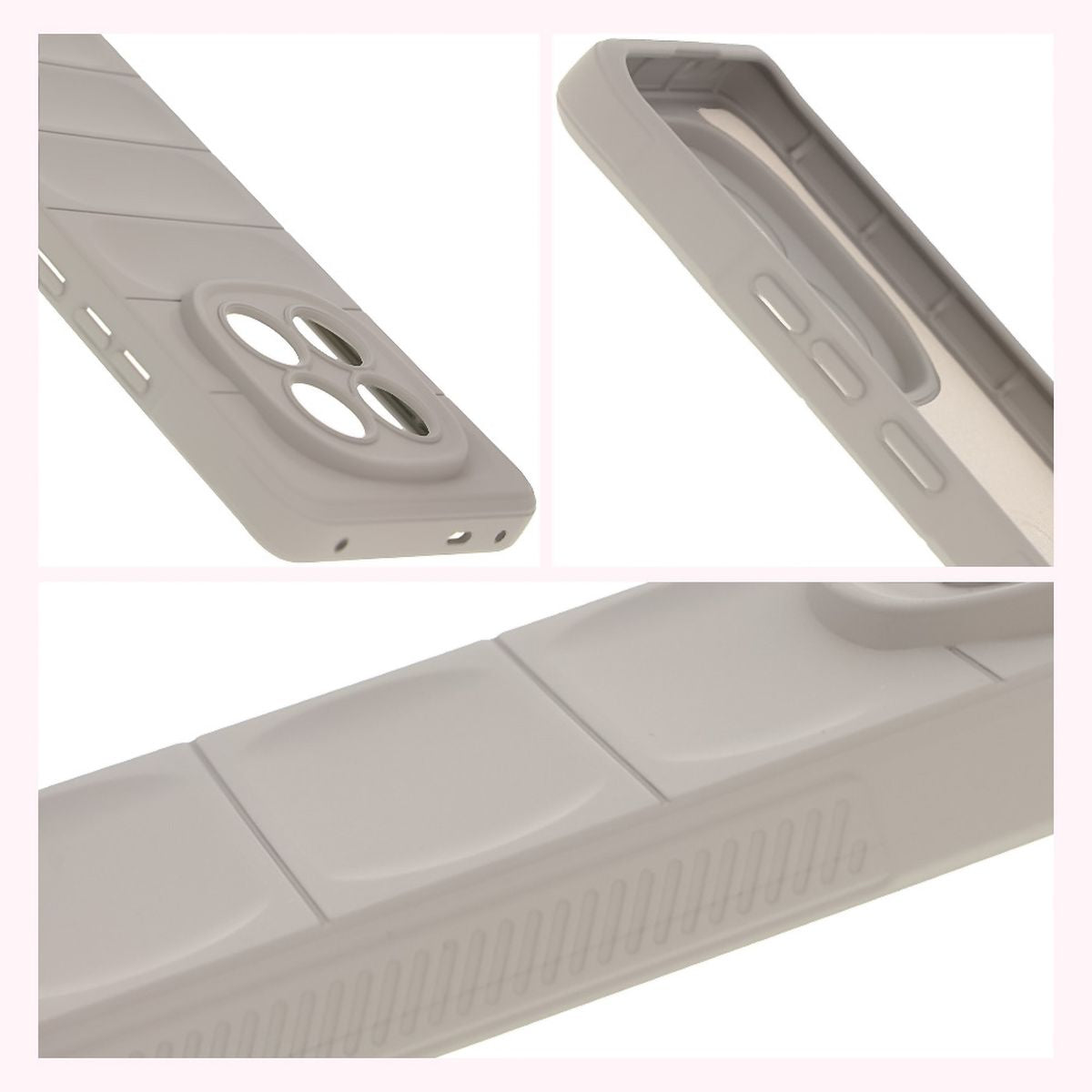 Robuste Handyhülle für Xiaomi Redmi Note 14 Pro Plus 5G, Bizon Case Tur, Hellgrau
