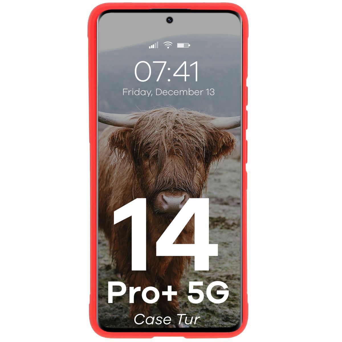 Robuste Handyhülle für Xiaomi Redmi Note 14 Pro Plus 5G, Bizon Case Tur, Rot