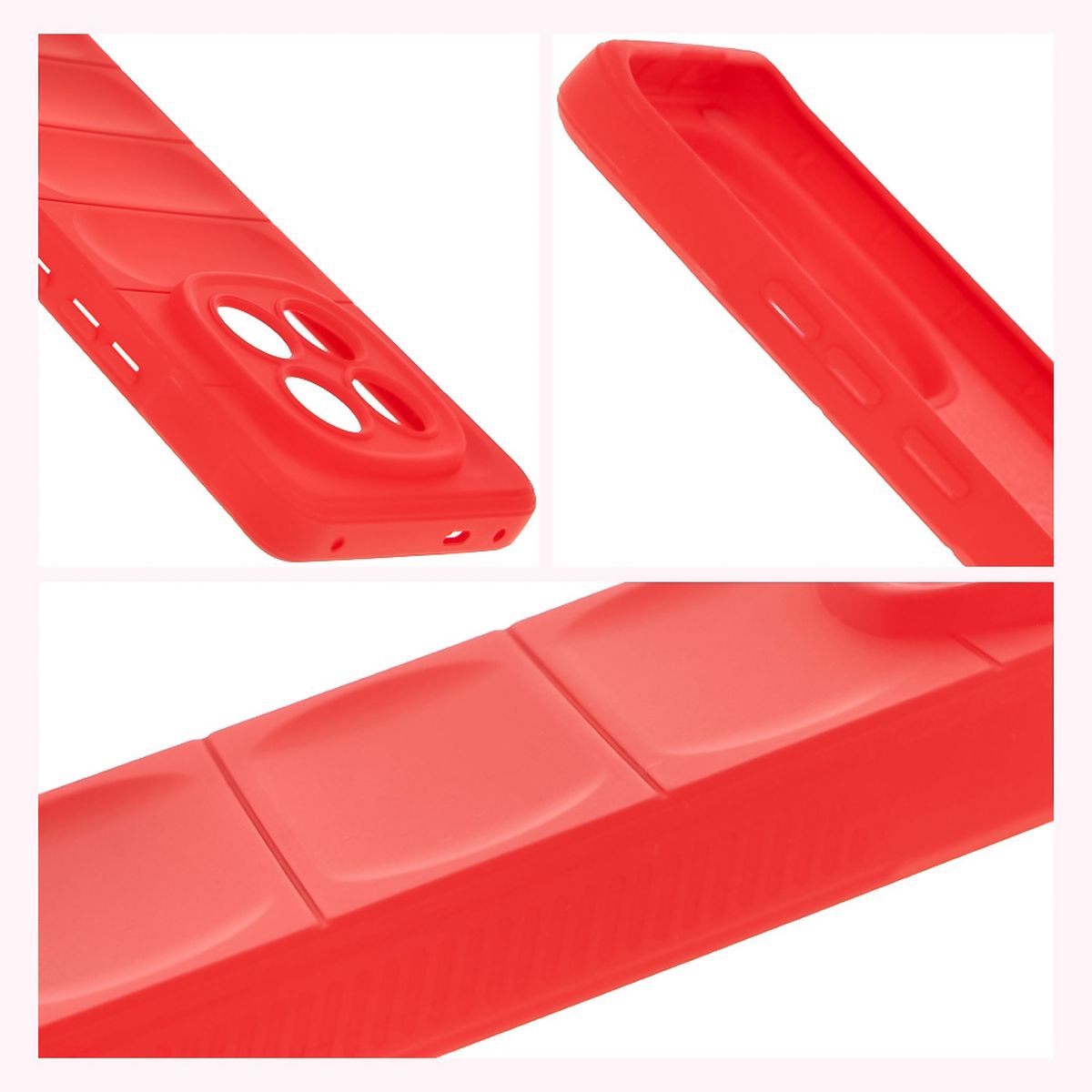 Robuste Handyhülle für Xiaomi Redmi Note 14 Pro Plus 5G, Bizon Case Tur, Rot