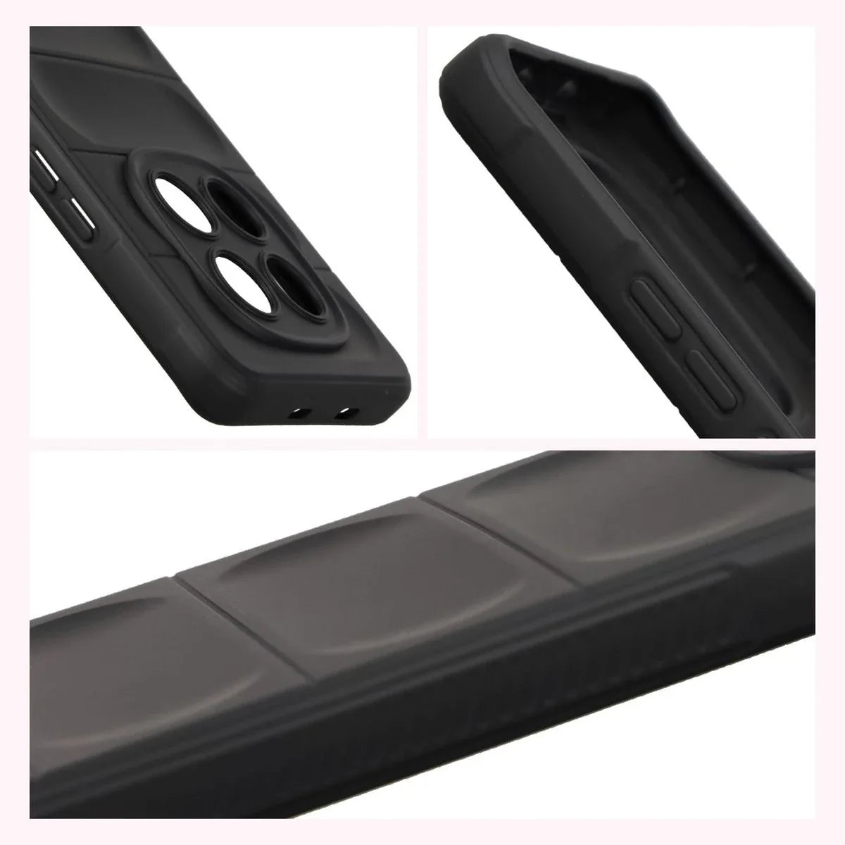 Robuste Handyhülle für Xiaomi Redmi Note 15 4G, Bizon Case Tur, Schwarz