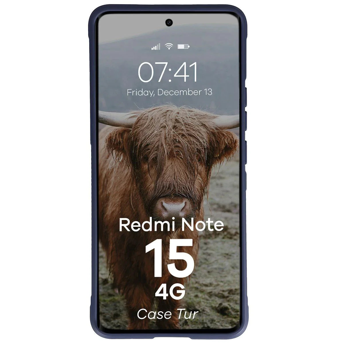 Robuste Handyhülle für Xiaomi Redmi Note 15 4G, Bizon Case Tur, Dunkelblau