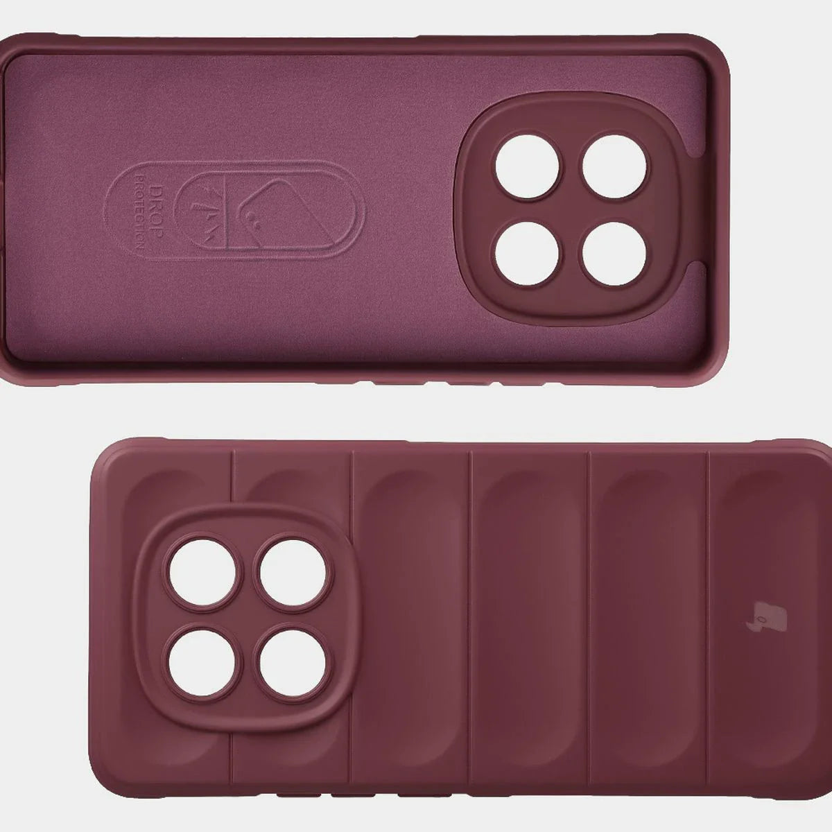Robuste Handyhülle für Xiaomi Redmi Note 15 4G, Bizon Case Tur, Burgunderrot