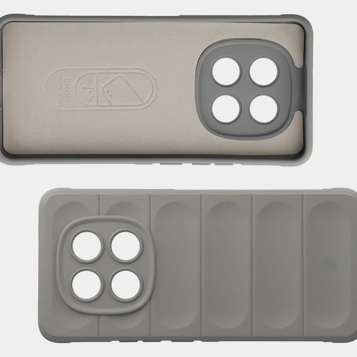Robuste Handyhülle für Xiaomi Redmi Note 15 4G, Bizon Case Tur, Hellgrau