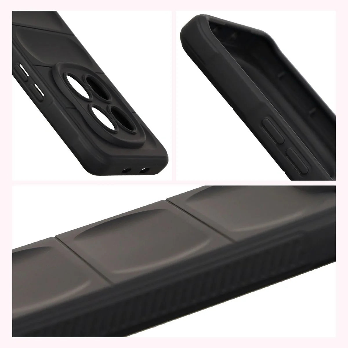 Robuste Handyhülle für Xiaomi Redmi Note 15 5G / POCO M8 5G, Bizon Case Tur, Schwarz